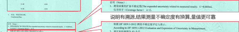 滴定管CNAS校准证书结果页3