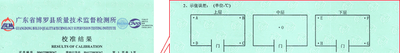 干燥箱CNAS校准证书结果页1